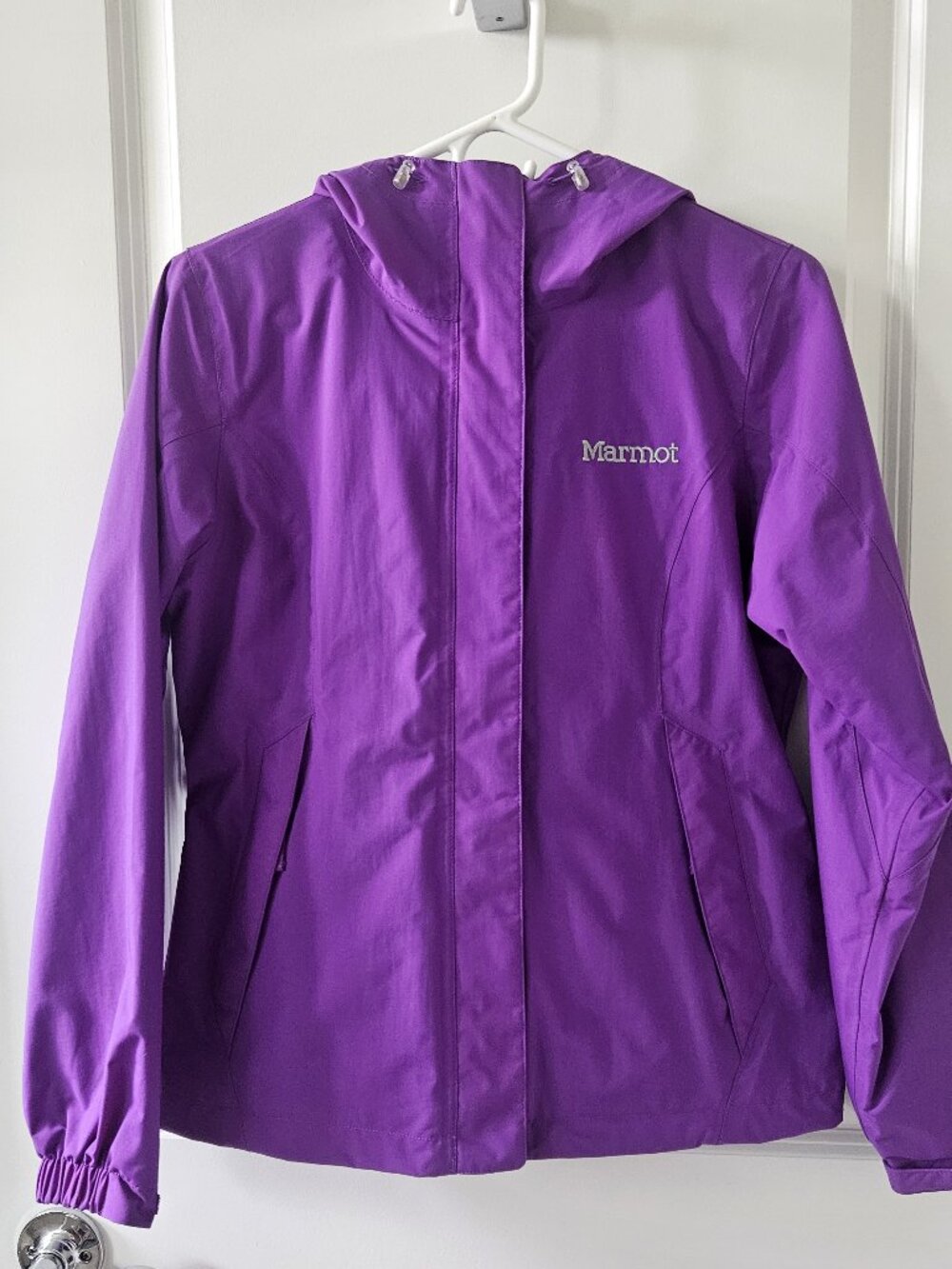 Marmot PreCip Rain Jacket Women's S/P Purple Waterproof Hooded Lightweight